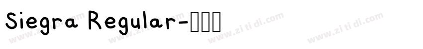 Siegra Regular字体转换